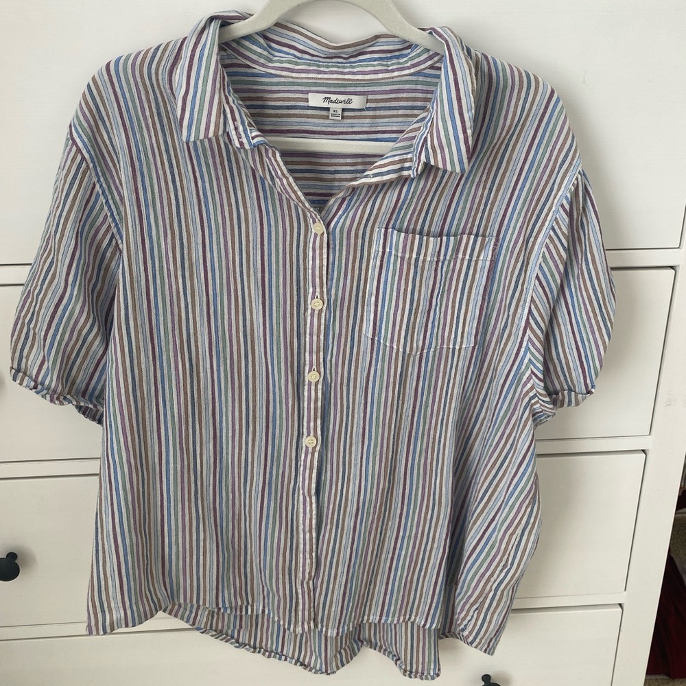 Madewell — collared SS top